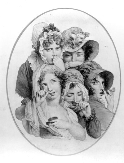 Lady Snuff Takers, c.1800 by English School